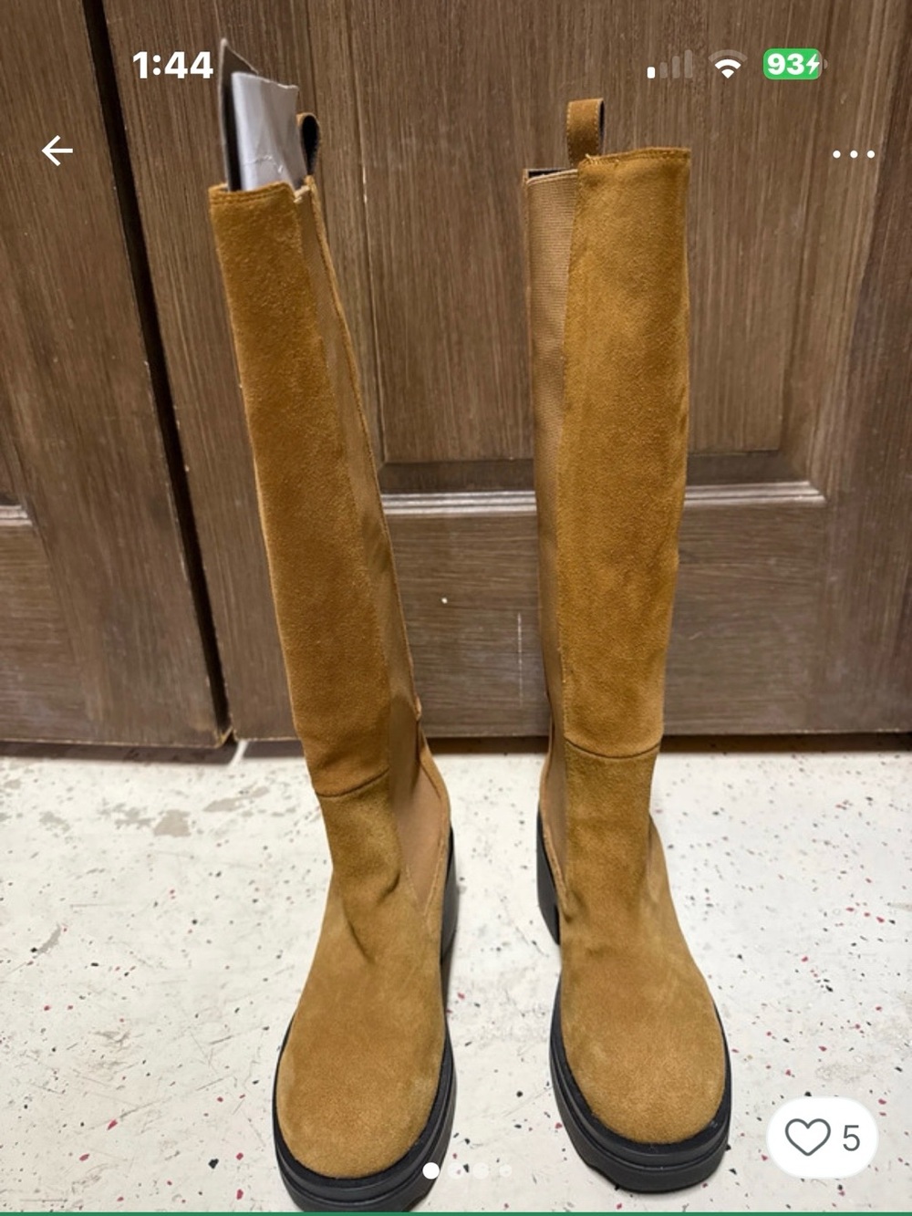 Aerosole Women’s Tall Suede Chelsea Boots - Tan